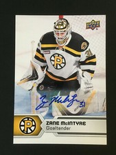 Zane McIntrye signed 2017-18 Upper Deck UD Hockey Card #132 Auto Autograph AHL