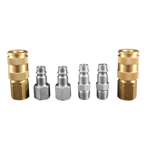 Milton® 6-Pc. 1/4" NPT HIGHFLOWPRO® V-Style/Euro Interchange Air Coupler & Plug - Picture 1 of 4