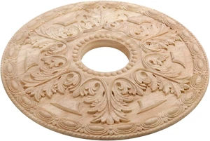 Ceiling Medallion,Wood Ceiling Cover Home Lighting Ceiling Medallions Ring Ceili - Picture 1 of 12
