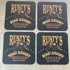 4 Rusty?s Road Knight Amber Beer Coasters