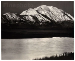 1949 Vintage ANSEL ADAMS Mount McKinley Alaska Denali KROMEKOTE Photo Engraving - Picture 1 of 1