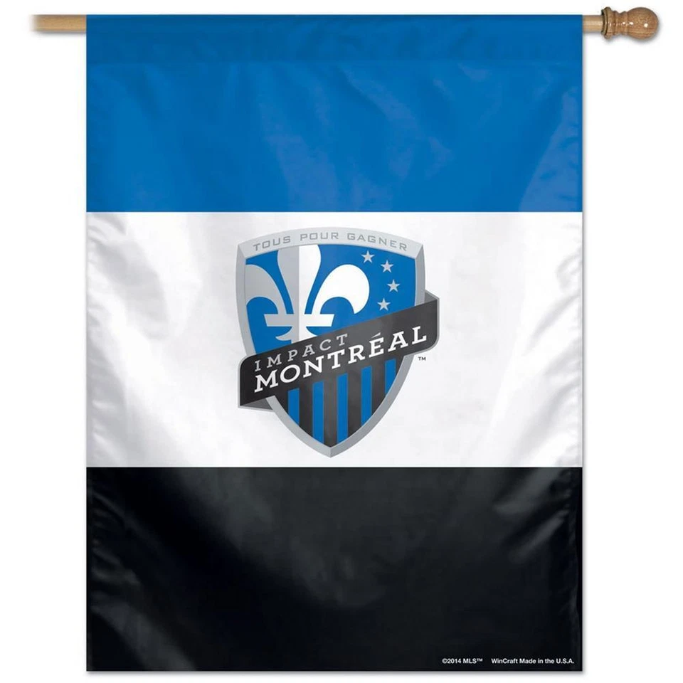Montreal Impact Vertical Wall Outdoor House Flag - Image 1 of 1
