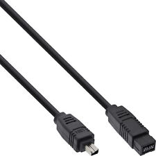 InLine® FireWire Kabel IEEE1394 4pol Stecker zu 9pol Stecker schwarz 1m
