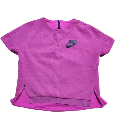 Nike Sportswear NSW Rosa Sudadera M Mujeres Manga 3/4 Cremallera Trasera Pullover Foto 1 de 4