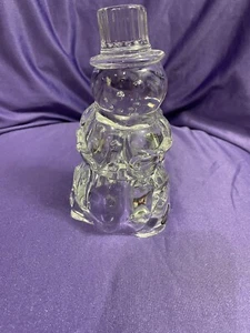 Snowman Candle Holder, Crystal Candle Holder Made in USA, New - Picture 1 of 6