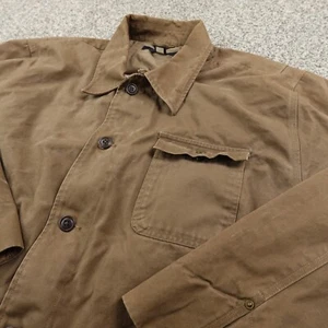 Gap Jacket Mens XL Brown Quilted Lined Heavy Bomber Zip Coat Chore Work Y2K 00s - Picture 1 of 17