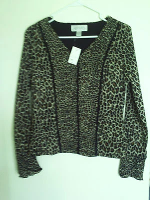 CAMISA TOP MUJER CASUAL ESQUINA ANIMAL ESTAMPADOS MANGA LARGA PUNTO TALLA M Foto 1 de 3