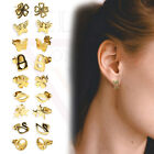 Boucles d'oreilles clou doré métal fleur papillon hibou forme oreille clou fille ensemble de bijoux