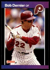 1989 Donruss Baseball Card Bob Dernier Philadelphia Phillies #430