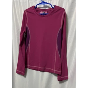 Rei Co-op Girls Savanna Long Sleeve Shirt Azalea/Purple Color Block S 8 - Picture 1 of 6