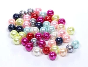 20 Stk. Wachsperlen 12mm rund bunt glänzend Acryl Perlen Schmuck Deko Hochzeit - Bild 1 von 1