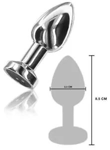 Plug anal butt vibrante in metallo mini vibratore dilatatore dildo indossabile - Foto 1 di 7