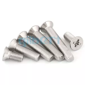 #2-56 #4-40 #6-32 #8-32 #10-32 1/4-20 304 SUS Phillips Countersunk Head Screws - Picture 1 of 60
