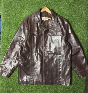 Wilsons Leather M. Julian Herren weiche braune gefütterte Lederjacke Mantel - Größe XL - Bild 1 von 9
