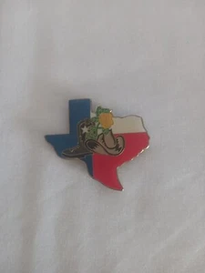Calamita souvenir frigorifero in metallo Texas, colori bandiera del Texas, cappello, stivale, fiore, retrò - Foto 1 di 5