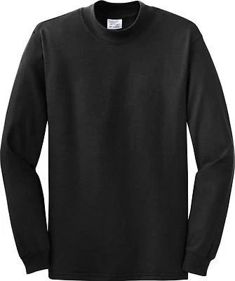 Port & Company by Hanes Men's 100% Cotton Mock Turtleneck S-4XL NEW - Image 1 of 2