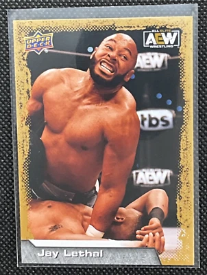 Jay Lethal #32 Gold Parallel AEW Upper Deck 2022 Wrestling Trading Card. - Image 1 of 3