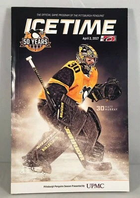  Pittsburgh Penguins Icetime Program Matt Murray 4/2/17 PPG Paints Arena - Image 1 of 4