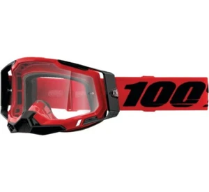 100% Racecraft 2 Red Goggles Clear Lens  & Tearoffs  50121-101-03 - Picture 1 of 1