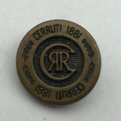Cerruti 1881 Button 9/16" Metal Clothing Overalls Shirt Button Advertising Vtg - Image 1 of 4