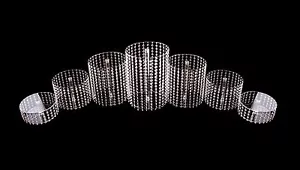 Soporte para pasteles acrílico boda 7 plantas plantas aluminio Ø 28 cm cristal redondo - Imagen 1 de 1