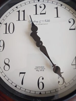 Sterling & Noble Round Large 11-1/2 " Wall Clock Farmhouse Battery Powered - Image 1 of 4