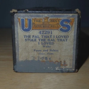 Vtg US Music Co Piano Roll 42291 The Pal That I Loved Stole The Gal That I Loved - Afbeelding 1 van 9