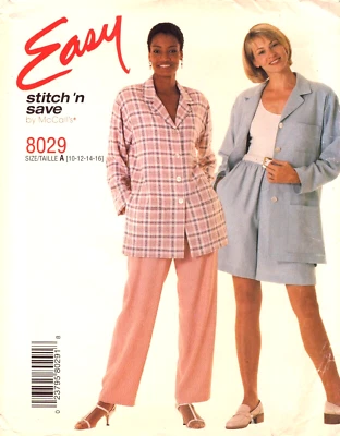 Easy Stitch'n Save 8029-Misses-Unlined Jacket-Pull-on Pants & Shorts-10-12-14-16 - Image 1 of 4