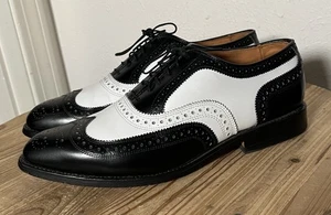 Allen Edmonds Broadstreet Spectator elegante Schuhe schwarz/weiß Herren 8,5 EEE - NEUWERTIG! - Bild 1 von 14