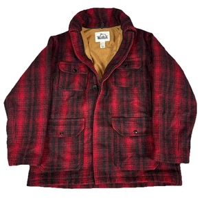 VTG Woolrich 503 Hunting Jacket Size 42 Mackinaw Buffalo Plaid Wool Chore Coat - Bild 1 von 12