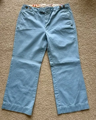 Tommy Hilfiger Pantalones Capri Pierna Ancha Recortados Grunge Azul Cielo De Colección Y2K Talla 10 Foto 1 de 4
