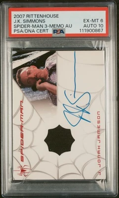 2007 Rittenhouse Spider-Man 3 Autograph Memorabilia J. K. Simmons PSA 6/10 Auto - Image 1 of 2