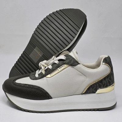 Tênis Michael Kors Feminino Treinador com Cadarço Verde Branco Tamanho 5.5M Novo - Imagem 1 de 4