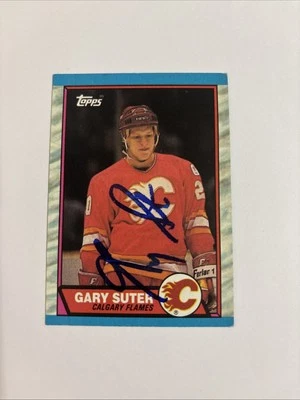 1989 Topps Gary Suter auto - Image 1 of 2