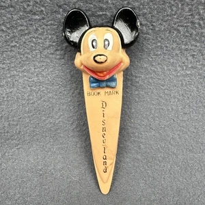 VINTAGE WALT DISNEY DISNEYLAND MICKEY MOUSE LESEZEICHEN SOUVENIR 1950’s - Bild 1 von 8