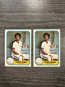 (2) 1981 Fleer Harold Baines Rookie Chicago White Sox #346 - Picture 1 of 10