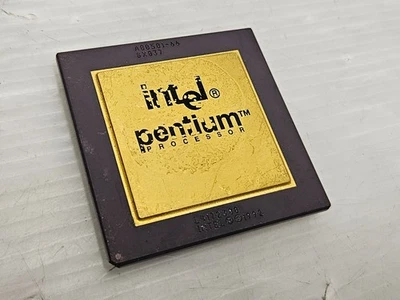 Intel Pentium 66 MHz, Socket 4, A80501-66, SX837, 1992 TAPA DORADA - MUY RARO Foto 1 de 2