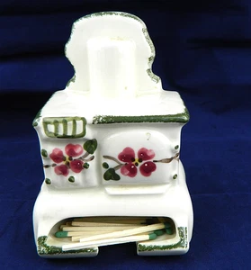 KITCHEN MATCH/TOOTHPICK HOLDER CERAMIC STOVE,STAND ALONE/WALL HANG APPROX.6" - Picture 1 of 6