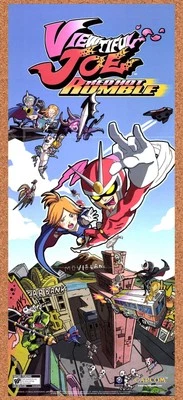 Viewtiful Joe Devil Kings Original 2004 Double-Sided Foldout Poster 11" x 25" - Image 1 of 3