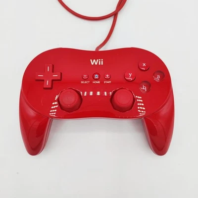 CLASSIC CONTROLLER PRO per Nintendo WII Rosso Originale in BUONE CONDIZIONI - Immagine 1 di 4
