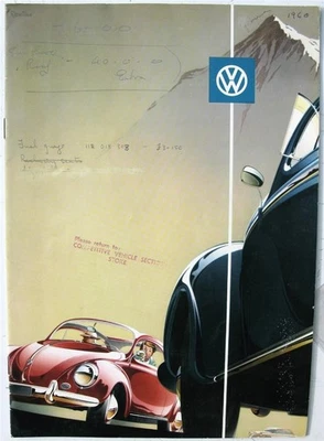 VOLKSWAGEN Beetle Saloon Convertible Car Sales Brochure c1958 #151 179 29 - Image 1 of 4