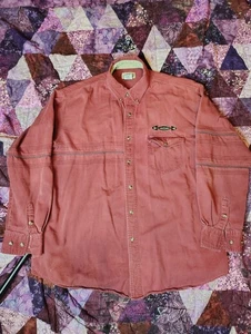 Express Rider Western Hemd Herren XL Rot Azteken Langarm Cowboy Rodeo Baumwolle - Bild 1 von 10