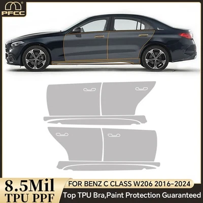For Mercedes C Class W206 2022-2025 Doors Precut Paint Protection Film Clear PPF - Image 1 of 4