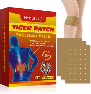 BESUCHE DEN MYMULIKE-STORE 60 Count Tiger Schmerzlinderung Patch, Schmerzlinderung Wärmepflaster Aufkleber