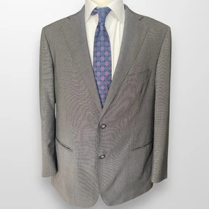 Atelier Munro Mens 46R Bespoke Blazer Suit Jacket Gray 2-Button Sport Coat - Picture 1 of 10