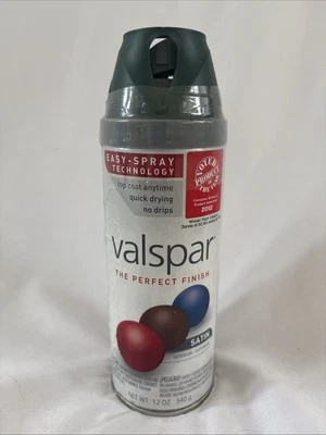 Valspar 缎面孔雀屋猎人绿色 85034 12 盎司喷漆新品 — 第 1/3 张图片
