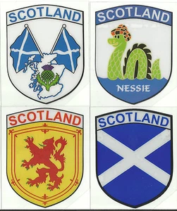 Set of 4 Scotland Scottish Flag Internal Car Window Sticker Decals - Picture 1 of 1