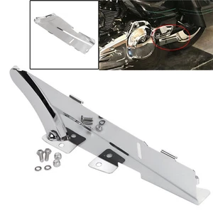 Chrome Rear Lower Belt Guard Cover For Harley Dyna Super Glide FXD Fat Bob FXDF - Picture 1 of 16