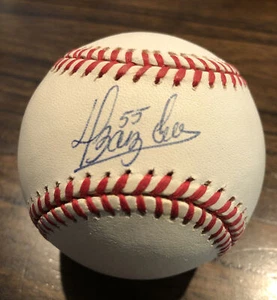 Danys Baez Indians Rays Orioles Signed OAL Baseball American League - Picture 1 of 2