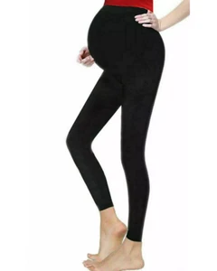 Maternity Viscose Leggings Over Bump Full Ankle Length Pregnancy UK 8- 18 - Picture 1 of 12